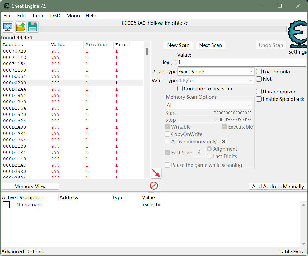 save injection code to cheat table